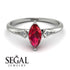 Marquise Ruby Geometrical Engagement Ring - Reese No. 12 image 10