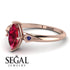 Marquise Ruby Geometrical Engagement Ring - Reese No. 71