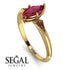 Marquise Ruby Geometrical Engagement Ring - Reese No. 55 image 3