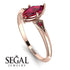 Marquise Ruby Geometrical Engagement Ring - Reese No. 56 image 3