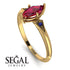 Marquise Ruby Geometrical Engagement Ring - Reese No. 70