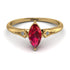 Marquise Ruby Geometrical Engagement Ring - Reese No. 10 image 1