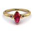 Marquise Ruby Geometrical Engagement Ring - Reese No. 70 image 1