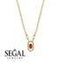 Marquise Ruby Geometrical Necklace - Aleena No. 10