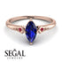 Marquise Sapphire Geometrical Engagement Ring - Reese No. 59