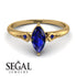 Marquise Sapphire Geometrical Engagement Ring - Reese No. 73