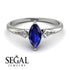 Marquise Sapphire Geometrical Engagement Ring - Reese No. 15