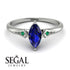 Marquise Sapphire Geometrical Engagement Ring - Reese No. 30