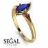 Marquise Sapphire Geometrical Engagement Ring - Reese No. 58 image 3