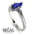 Marquise Sapphire Geometrical Engagement Ring - Reese No. 15