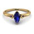 Marquise Sapphire Geometrical Engagement Ring - Reese No. 73 image 1