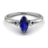 Marquise Sapphire Geometrical Engagement Ring - Reese No. 75