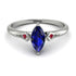Marquise Sapphire Geometrical Engagement Ring - Reese No. 60