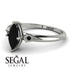 Marquise Black Diamond Geometrical Engagement Ring - Reese No. 39 image 2