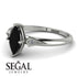 Marquise Black Diamond Geometrical Engagement Ring - Reese No. 9 image 2