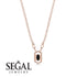 Marquise Black Diamond Geometrical Necklace - Aleena No. 8