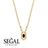 Marquise Black Diamond Geometrical Necklace - Aleena No. 7 image 4