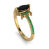 Marquise Cut Black Diamond Pave Ring - Kathleen No. 22