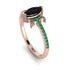 Marquise Cut Black Diamond Pave Ring - Kathleen No. 23 image 1