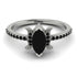 Marquise Cut Black Diamond Pave Ring - Kathleen No. 39 image 2