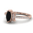 Marquise Cut Black Diamond Pave Ring - Kathleen No. 8