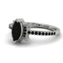 Marquise Cut Black Diamond Pave Ring - Kathleen No. 39