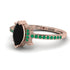 Marquise Cut Black Diamond Pave Ring - Kathleen No. 23