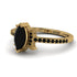 Marquise Cut Black Diamond Pave Ring - Kathleen No. 37