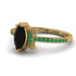 Marquise Cut Black Diamond Pave Ring - Kathleen No. 22