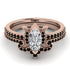 Marquise Cut Diamond Pave Bridal Set - Kathleen No. 32