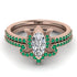 Marquise Cut Diamond Pave Bridal Set - Kathleen No. 17 image 2