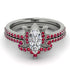 Marquise Cut Diamond Pave Bridal Set - Kathleen No. 48 image 2