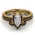 Marquise Cut Diamond Pave Bridal Set - Kathleen No. 31 image 2