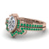 Marquise Cut Diamond Pave Bridal Set - Kathleen No. 17