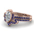 Marquise Cut Diamond Pave Bridal Set - Kathleen No. 62
