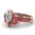 Marquise Cut Diamond Pave Bridal Set - Kathleen No. 47