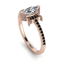 Marquise Cut Diamond Pave Ring - Kathleen No. 32 image 1
