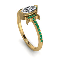 Marquise Cut Diamond Pave Ring - Kathleen No. 16 image 1