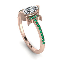 Marquise Cut Diamond Pave Ring - Kathleen No. 17 image 1
