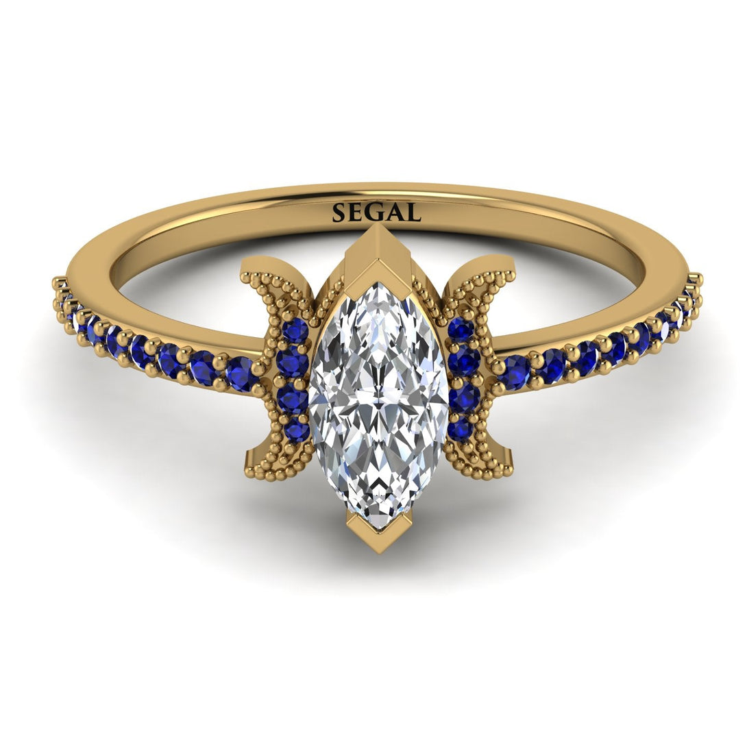 Marquise Cut Diamond Pave Ring - Kathleen No. 61