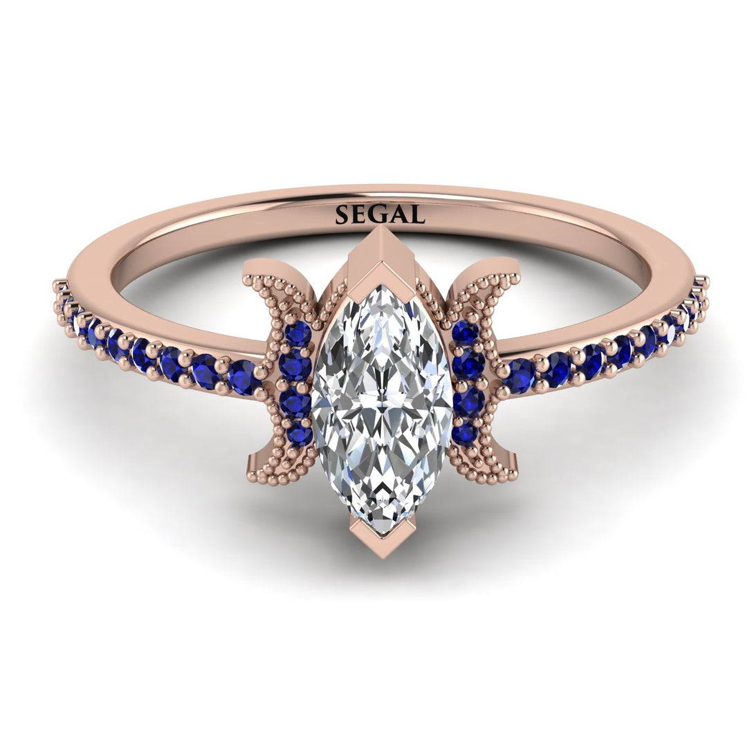 Marquise Cut Diamond Pave Ring - Kathleen No. 62