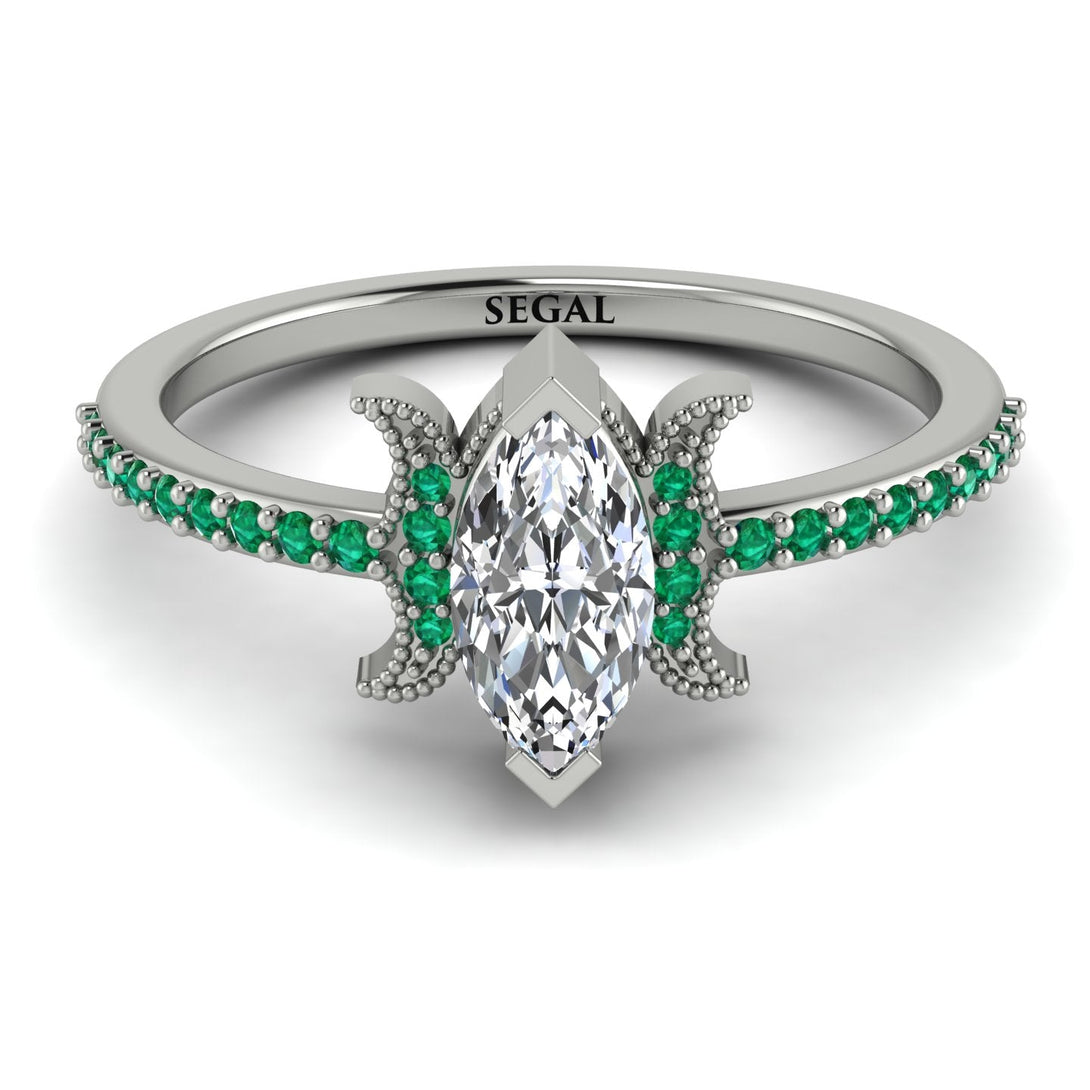 Marquise Cut Diamond Pave Ring - Kathleen No. 18