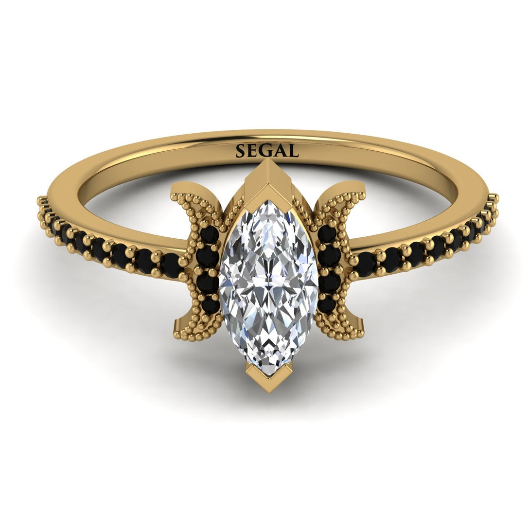 Marquise Cut Diamond Pave Ring - Kathleen No. 31