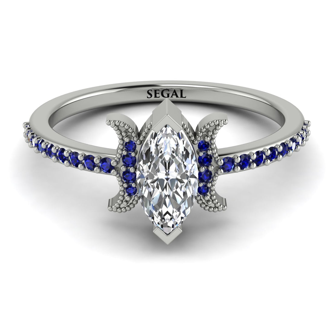 Marquise Cut Diamond Pave Ring - Kathleen No. 63