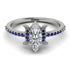 Marquise Cut Diamond Pave Ring - Kathleen No. 63