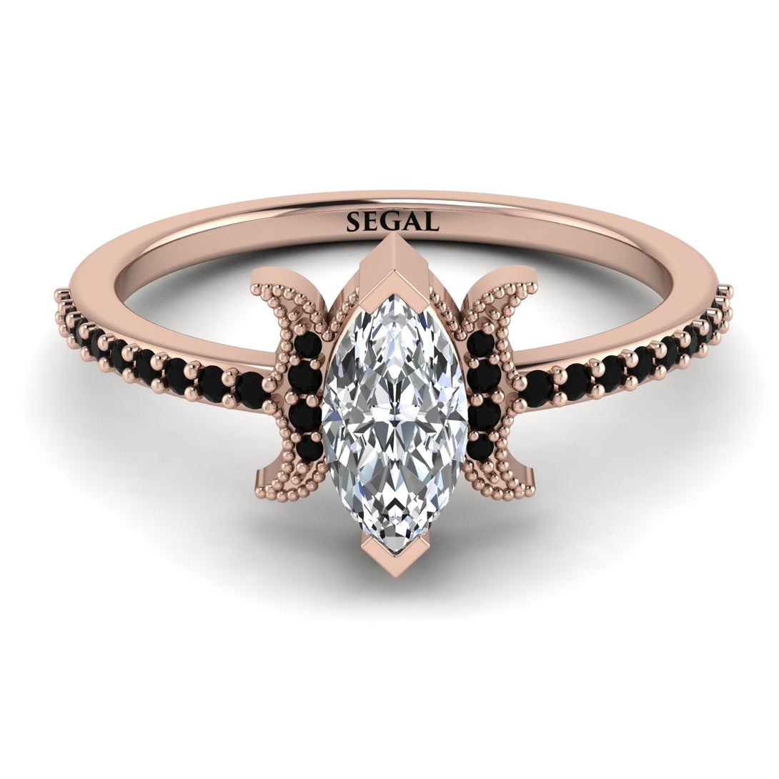 Marquise Cut Diamond Pave Ring - Kathleen No. 32