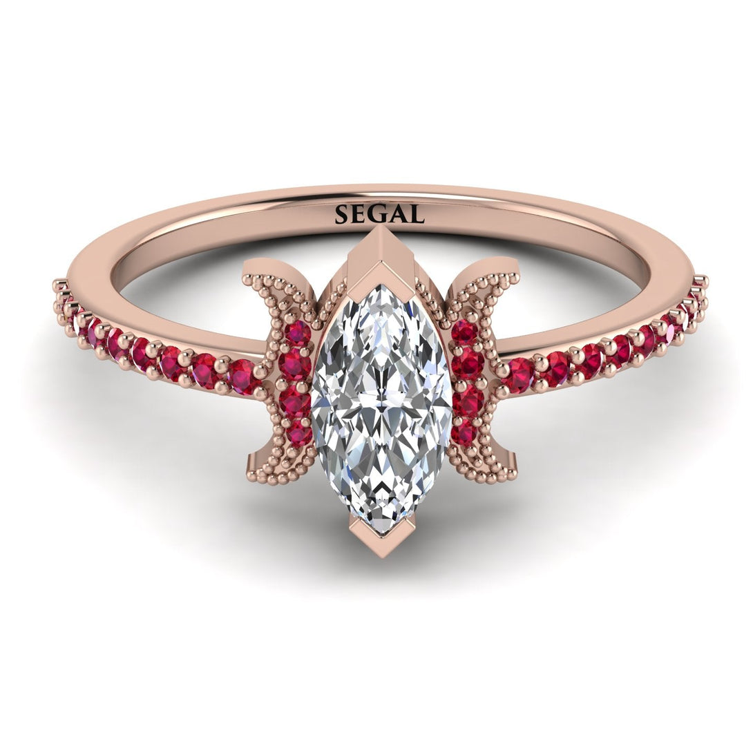 Marquise Cut Diamond Pave Ring - Kathleen No. 47