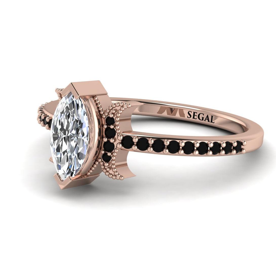 Marquise Cut Diamond Pave Ring - Kathleen No. 32