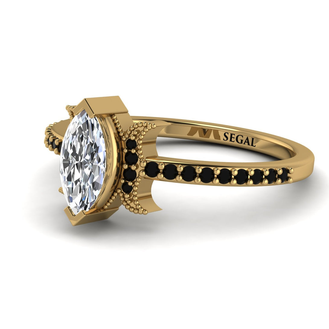 Marquise Cut Diamond Pave Ring - Kathleen No. 31