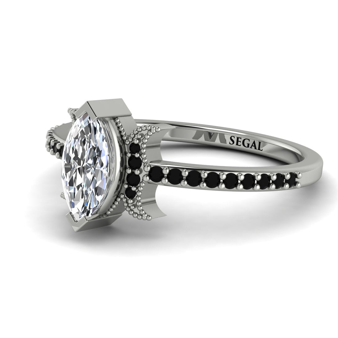 Marquise Cut Diamond Pave Ring - Kathleen No. 33